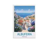 Ndoud Albufeira Portugal Vintage Travel Poster 16x24inch(40x60cm) Wall Art Picture Print Canvas Painting for Living Room Home Decor