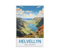 Ndoud Helvellyn Lake District Vintage Travel Posters 08x12inch(20x30cm) Wall Art Picture Print Canvas Painting for Living Room Home Decor