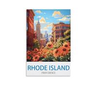 Ndoud Rhode Island Providence Vintage Travel Posters 24x36inch(60x90cm) Wall Art Picture Print Canvas Painting for Living Room Home Decor
