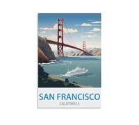 Ndoud San Francisco California Vintage Travel Posters 08x12inch(20x30cm) Wall Art Picture Print Canvas Painting for Living Room Home Decor