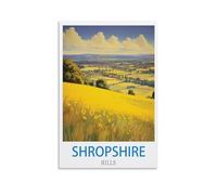 Ndoud Shropshire Hills Vintage Travel Posters 08x12inch(20x30cm) Wall Art Picture Print Canvas Painting for Living Room Home Decor