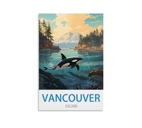 Ndoud Vancouver Island Vintage Travel Poster 08x12inch(20x30cm) Wall Art Picture Print Canvas Painting for Living Room Home Decor