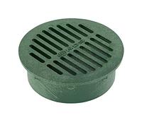 NDS 50, 6 In. Round Grate Drain Cover, Connects to Speed-D Catch Basin Drain,Drain Pipes & Fittings, for Small Lawns, Landscaping, and Patios,Green