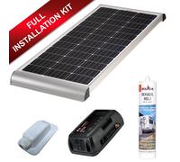 NDS Dometic 100W Solar Panel Kit Mono Panel, MPPT Regulator, Gland and Adhesive