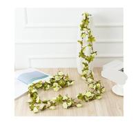 NDSJAIE Artificial Flower Vine 250CM Artificial Rose Flowers for Wedding Home Room Decoration Spring Autumn Garden Arch Rattan DIY Fake Plants Vine For decoration(Beige)