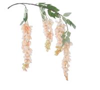 NDSJAIE Artificial Flower Vine 2pcs 120CM 3/5 Forks Wisteria Artificial Flower Wall Hang Floral String Plants Rattan Wedding Backdrop Arrange Home Ceiling Decor Vines(Champagne)