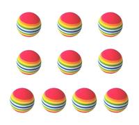 NDSJAIE Golf Foam Ball 10Pcs Foam Golf Balls Rainbow Sponge Practice Ball Training EVA Indoor Soft(Red)