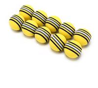 NDSJAIE Golf Foam Ball 10pcs/lot Golf Sponge Soft Rainbow Balls Swing Training Foam Golfer Tennis Ball(Yellow)