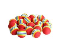NDSJAIE Golf Foam Ball 20Pcs Golf Ball 38mm EVA Foam Soft Rainbow Stripe Training Swing Club Beginner Practice Aids Indoor