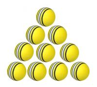 NDSJAIE Golf Foam Ball Training 10Pcs EVA Accessory Golf Ball Soft Colorful Indoor Exercise Sport Tool(Yellow)