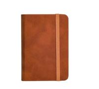 NDSJAIE Mini Notebook A7 Mini Notebook Portable Leather Student Pocket Book Notepad Diary Planner Agenda Cover Memo Pad Office(Brown A7)