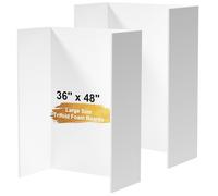 Ndsox 2 Pack 36" x 48" White Trifold Poster Board Foam Core, Large Tri Fold Foldable Posterboard Foam Project Boards for Science Fair, School Projects, Business Presentations & Photos Displays
