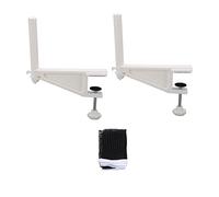 NDSTDCG Professional Portable Table Tennis Net Set, Adjustable Clamp Post with Screw Fixation, Nylon Net for Indoor Outdoor Training, Durable Table Tennis Accessories for Athletes and Amat (White)