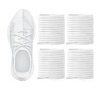 NDTEZUGT 2 Pairs 3/16'' Original Round Shoe Laces for Sneakers, Strings Shoelaces Replacement for Adidas Yeezy Running Shoes, 2 Pairs White, 36"/92cm
