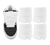 NDTEZUGT 2 Pairs Fat Thick Laces for Vans Knu Skool Classic Skate Shoes | 15mm (5/8 inch) Wide Flat Athletic Soft Cotton Fabric Chunky Big Thick Replacement Laces for Trainers