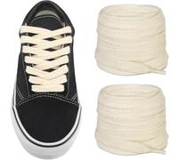 NDTEZUGT 8mm Shoelaces for Vans Old Skool/Era/Authentic Skate Sneakers | Wide Poly Cotton Shoelace Replacement Strings for Canvas Sneaker Trainer