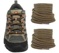 NDTEZUGT Original Round Shoeslaces for Merrell Moab Boot, Ø5mm Boots Shoes Laces Strings Replacement Laces for Hiking Shoes (Black-Yellow, 63''/160cm)