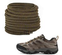 NDTEZUGT Original Round Shoeslaces for Merrell Moab Boot, Ø5mm Boots Shoes Laces Strings Replacement Laces for Hiking Shoes (Black-Yellow, 45''/115cm)