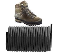 NDTEZUGT Round Boot Laces for Meindl Hiking Boots, Ø4mm Tear Resistant Heavy Duty Shoelaces, Long Thin Replacement for Trainer Shoes(Black,63''/160cm)