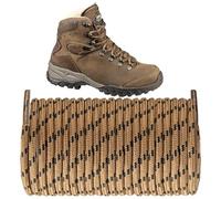 NDTEZUGT Round Boot Laces for Meindl Hiking Boots, Ø4mm Tear Resistant Heavy Duty Shoelaces, Long Thin Replacement for Trainer Shoes(Khaki,48''/120cm)