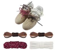 NDTEZUGT Shoelaces for Miu Miu Sneakers, Brown Waxed Strong Braided Shoe laces Rose Round Replacement Kit (Multicolor-k)