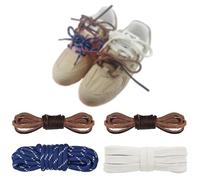 NDTEZUGT Shoelaces for Miu Miu Sneakers, Brown Waxed Strong Braided Shoe laces Rose Round Replacement Kit (Multicolor-H)