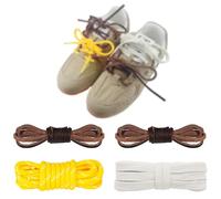 NDTEZUGT Shoelaces for Miu Miu Sneakers, Brown Waxed Strong Braided Shoe laces Round Replacement Kit (Multicolor-D)