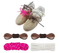 NDTEZUGT Shoelaces for Miu Miu Sneakers, Brown Waxed Strong Braided Shoe laces Round Replacement Kit (Multicolor-C)