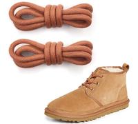 NDTEZUGT Waxed Boot Laces for UGG Boots, 4.5mm Round Shoe Laces Cotton Durable Water Resistant Replacement Shoelaces (Red Brown,39"/100cm)