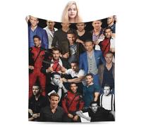 NdxQWtU Ryan Reynolds Blanket Soft and Warm Lightweight Fluffy Throws Blankets Rug Carpet Gift for Beach Yoga Bedroom Living Room Decoration Sofa Camping Trip Dorm Decor All Season