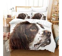 NDXRWDZR Double Duvet Cover Set Springer Spaniel Duvet Cover with Zipper Closure Bedding for Aldults Kids Soft Hypoallergenic Microfiber Quilt Cover 200x200 cm + 2 Pillowcases 50x75 cm