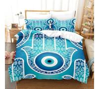 NDXRWDZR Single Bedding Set Buddha'S Hand Duvet Cover for Kids Soft Hypoallergenic Microfiber Duvet Cover with Zipper Closure, 1 Quilt Cover 135x200 cm + 2 Pillowcases 50x75 cm