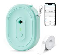 NDYIN Label Maker Machine with Tape, N12 Portable Bluetooth Label Printer, Wireless Mini Label Makers Thermal Sticker with Multiple Templates for Home, Kitchen, School, Office Organization, Green