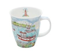 NE-COAV-FB Coastal View Fishing Boat Bone China Mug - Nevis Shape 0.48l