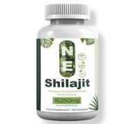 NE Herbal Supplement Blend with Shilajit, Ashwagandha, Rhodiola Rosea, Ginseng, Cordyceps, Gingko Biloba and Turmeric, 15,520mg per Serving, 60 Capsules