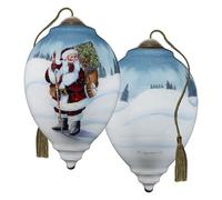 Ne’Qwa Art 7241107 Believe in The Wonder of Christmas Bradley Clark Hand-Painted Blown Glass Ornament