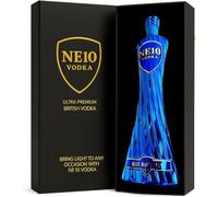 NE10 Vodka Gift Box - Premium Flavoured Vodka 37.5% ABV, 70cl Light-Up Bottle Gift Set. Perfect For Celebrations & Christmas Gifts. (Blue Raspberry)