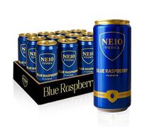 NE10 Vodka Pre-Mixed Cans Gift Set - 4.6% ABV, 12 Cans, 330ml, Crafted with Premium French Grain for a Crisp Taste, Distilled Five Times for Purity, Gift Sets (12 Pack, Blue Raspberry)