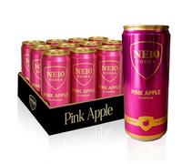 NE10 Vodka Pre-Mixed Cans Gift Set - 4.6% ABV, 12 Cans, 330ml, Crafted with Premium French Grain for a Crisp Taste, Distilled Five Times for Purity, Gift Sets (12 Pack, Pink Apple)