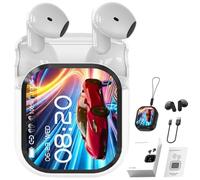 NE20 Bluetooth 5.4 LED Display High Fidelity Waterproof Wireless Earphones, Ne20 Earbuds, Ai Translation Real Time, 48H Battery Touchscreen Noise Cancelling in-Ear Earphones for Sports