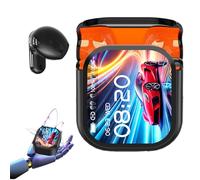 Ne20 Earbuds, 2025 New Ne20 In-Ear Headphones, 2.01-Inch High-Refresh Color Display Ai Smart Bluetooth Headphones, Intelligent Noise Cancellation, 140 Language Translation. (black)