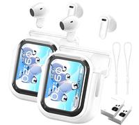 NE20 Earbuds, 2026 New NE20 AI Translation Earbuds in Real Time, 140 Languages Translation LED Display, Touchscreen Noise in-Ear Earphones, IPX6 Waterproof for Travel Business Meetings (2pcs*white)
