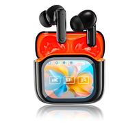 NE20 Pro AI Translation Wireless Earbuds, 6.0 Real Time Earbuds With LCD Display, IPX7, Multilingual Communication(Black Orange)