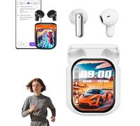 NE20 Translation Earbuds with LCD Touch Screen, 2026 New 6.0 Pro Translation Earbuds Real Time, with 134 Language AI Translate Real Time, HiFi Stereo Headphones, Long Battery IPX4 (White)