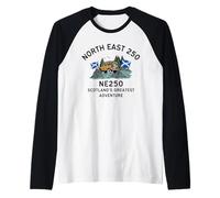 NE250 Scotland Road Trip Adventure North East 250 Raglan Baseball Tee