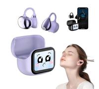 NE32 Bluetooth 6.0 LED Display High Fidelity Waterproof Wireless Earphones,with 144+ Language AI Translator, 48H Battery Touchscreen Noise Cancelling in-Ear Earphones for Sports