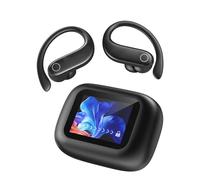 NE61 AI Translation Earbuds Real Time Heart Rate Monitor Translator Earbuds 135 Languages Open Ear Clip Wireless Bluetooth 3in1 Translating Headphones LCD Touch Screen Included for Translation Device