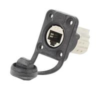 NE8FDX-P6-W D-SHAPE CAT6A PANEL CONNECTOR SHIELDED FEEDTHROUGH IP6 NEUTRIK