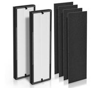 NEA-F1 H13 True HEPA Filter Replacement Compatible with Toshiba Air Purifier Filter Replacement for Eureka Air Purifier NEA120 and Toshiba Smart WiFi Air Purifier CAF-W36USW, 2 HEPA & 4 Carbon Filter