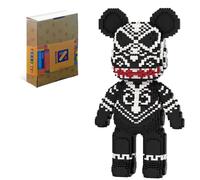 Neacole Bear Building Blocks (7220PCS) 43/46CM Bear Building Bricks, Micro 3D Animal Building Blocks for Adults & Kids,Home & Office Decor, Birthday & Valentine's Day Gifts (Black Totem Bear)